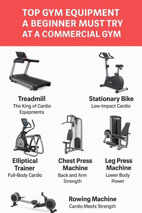 Top Gym Equipments a Beginner Must Try at a Commercial Gym