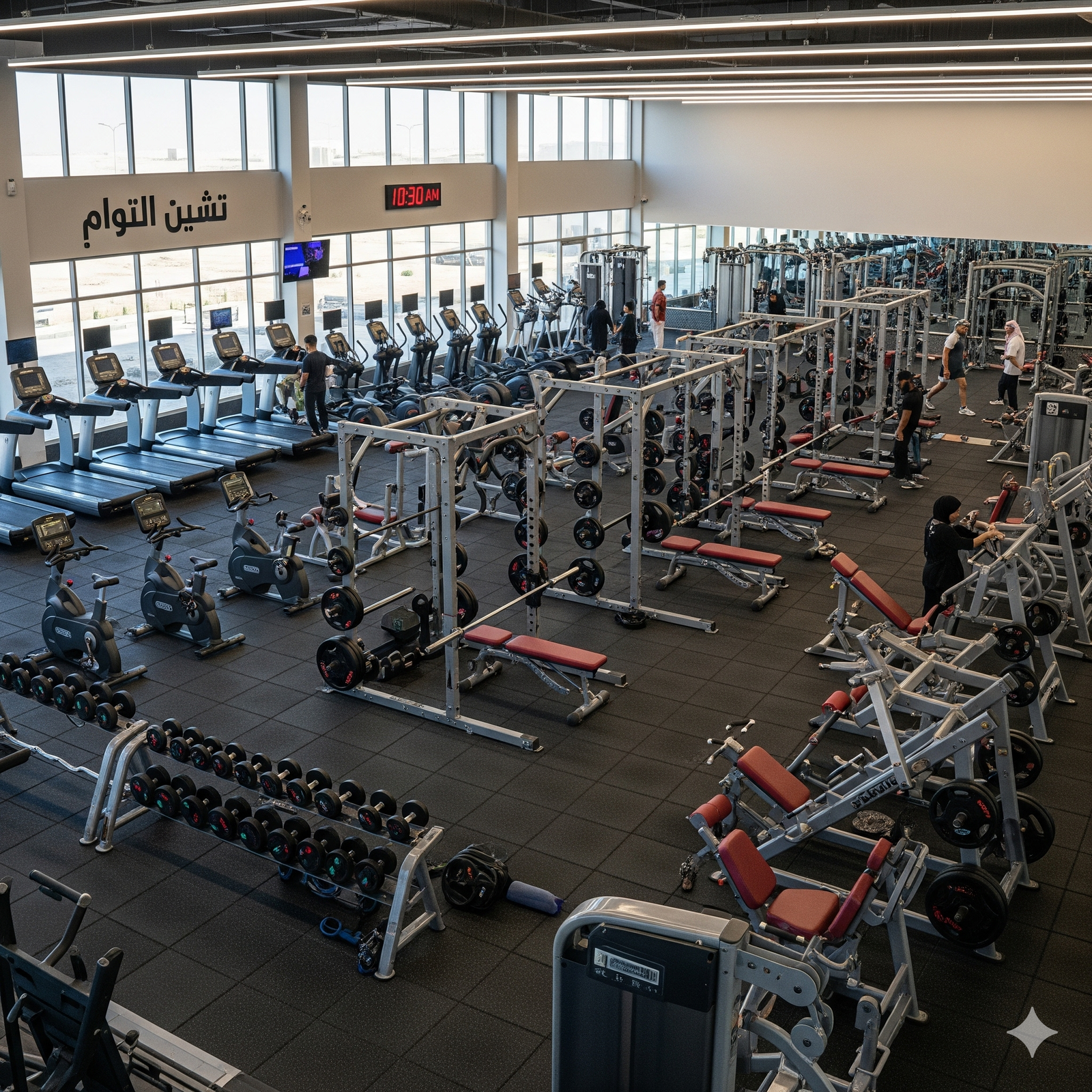 A fitness centre in Saudi Arabis with high quality commercial gym equipments