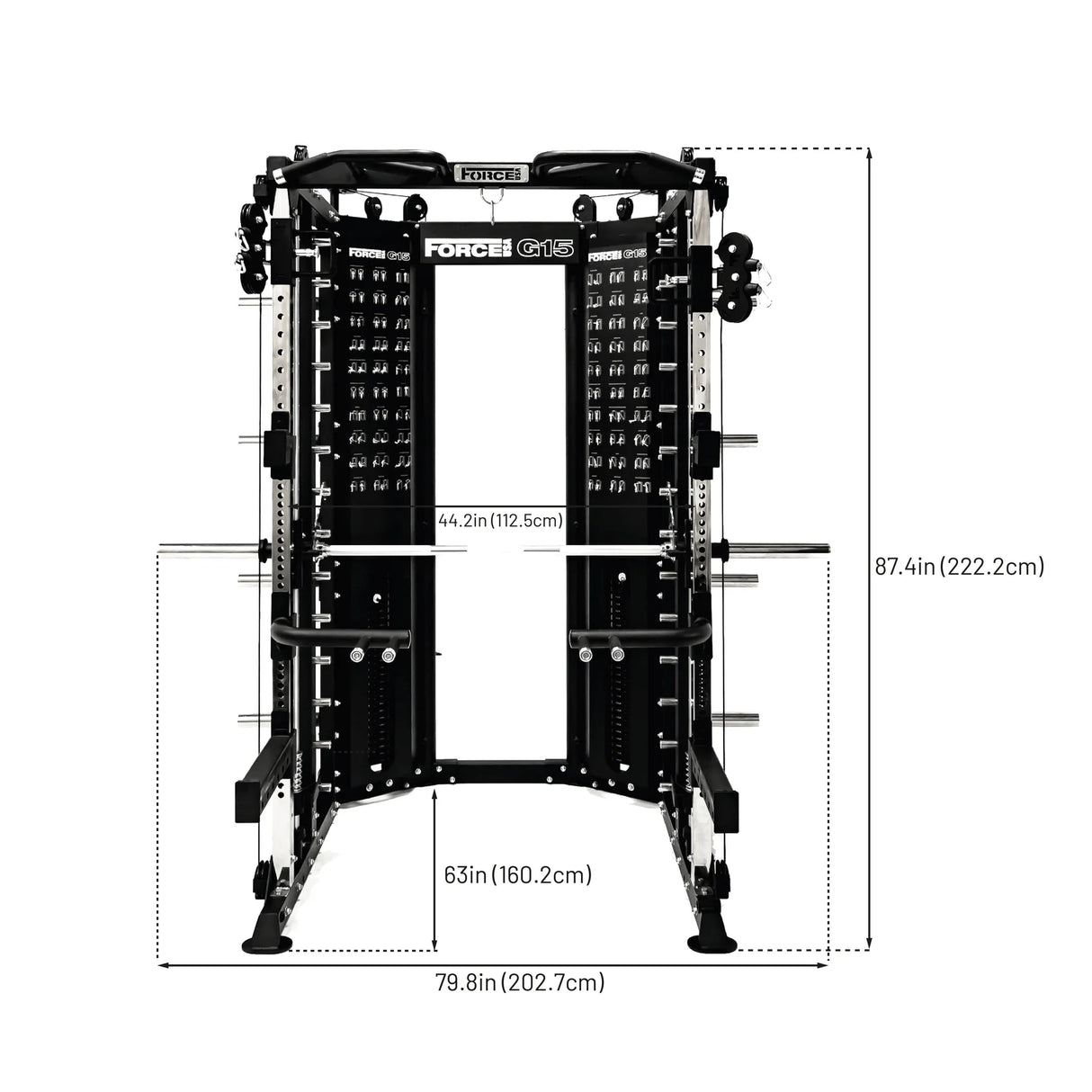 Force USA G15® All-In-One Trainer+G15 Shelves & TV Mount+Jammer Arms
