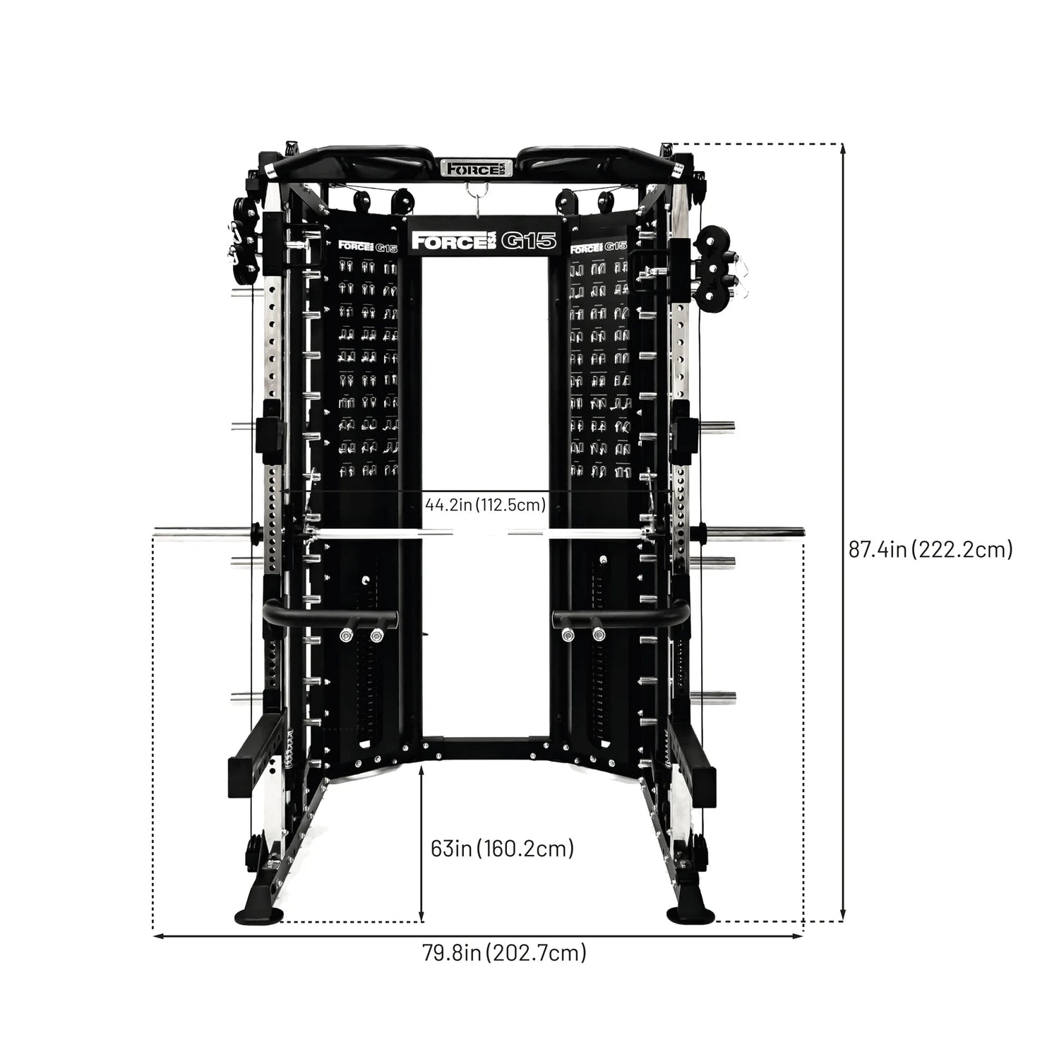 Force USA G15® All-In-One Trainer+G15 Shelves & TV Mount+Jammer Arms