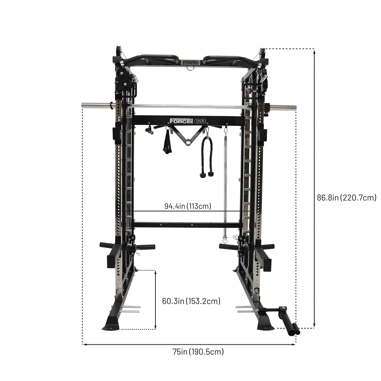 جهاز تدريب Force USA G3 متعدد الإمكانات مع لوحة ضغط الساق