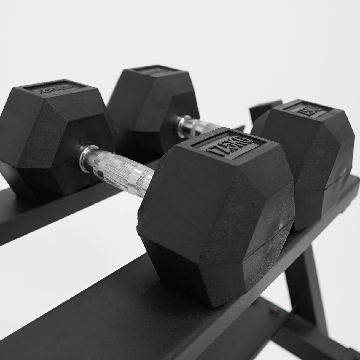 Force USA 3 Tier Rubber Hex Dumbbell Rack