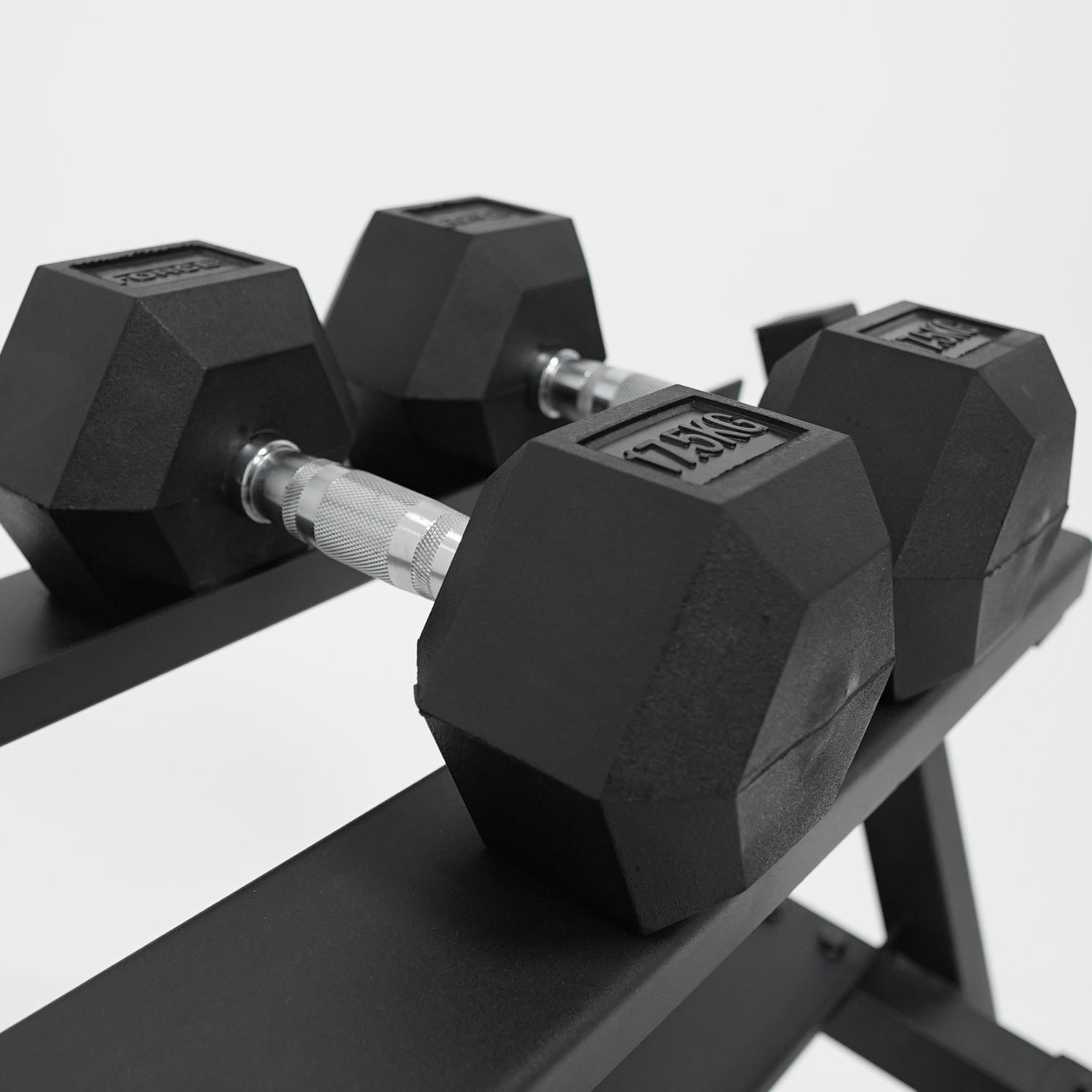 Force USA 3 Tier Rubber Hex Dumbbell Rack