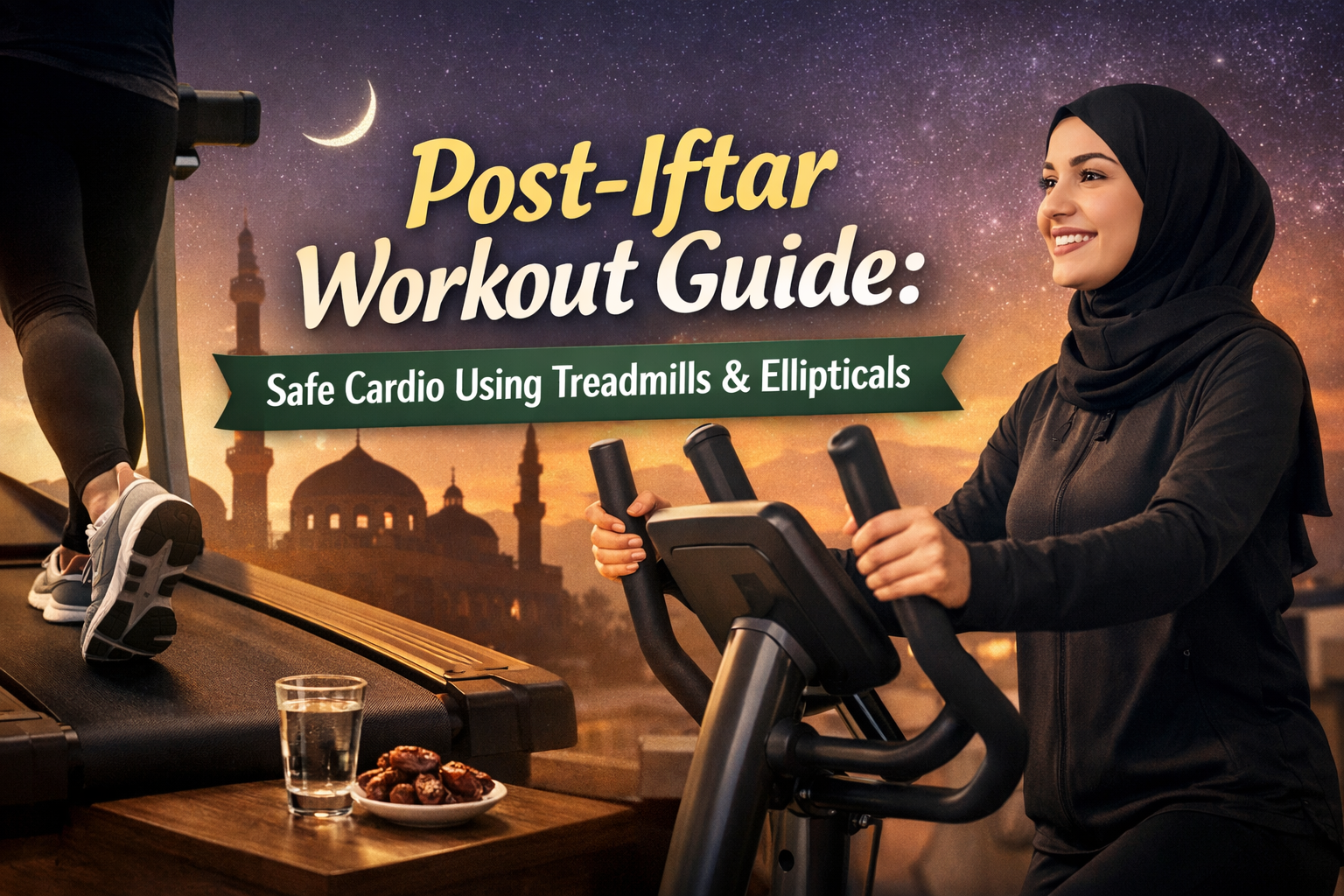 Post-Iftar Workout Guide: Safe Cardio Using Treadmills & Ellipticals
