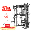 Force USA Monster G9 All-In-One Trainer+ Lateral Row Seat+ Free Force USA 17.5kg 7ft Olympic Barbell