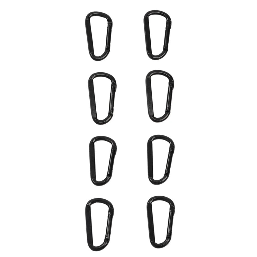 Force USA Oval Black Carabiner (Set of 8)