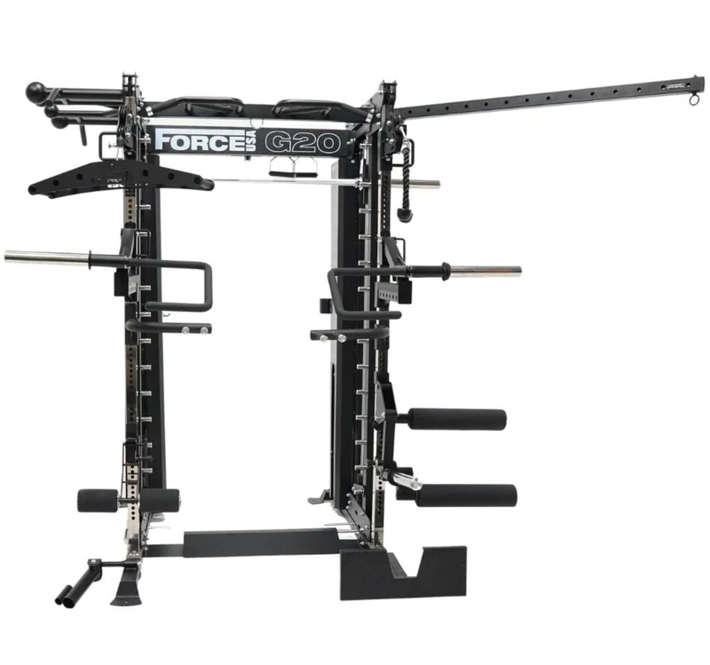 Force USA G20 PRO All-In-One Trainer with Lat Row Station Upgrade& Leg Curl Leg Extension